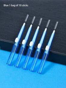 10/30/60 件牙间刷（带盒），0.6 毫米、0.7 毫米、0.8 毫米，牙齿清洁工具，口腔卫生牙间刷，牙签清洁器，用于细节清洁，返校 - 彩色 - 查看 20