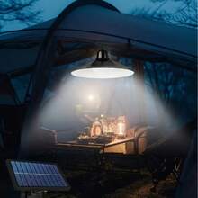 2 Cabezas de lámpara Luz colgante LED alimentada por energía solar, Luz colgante exterior de cabeza única o doble, IP44, Bombillas LED adecuadas para uso en terrazas, pequeños pabellones, cabañas y decoración de campamento, Iluminación exterior | Luz colgante LED redonda | Iluminación - luz blanca - Ver 7