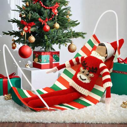 Accessories For 30cm Dolls And Christmas Dolls, New Hanging Basket Hammock, Holiday Series Toy Accessories, Ideal For Pretend Play (Doll Not Included), Christmas Gift, Thanksgiving Gift, Gift For Classmates, Friends And Family, Piñata Filler, Roleplay Toys, Easter