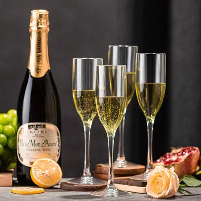 5oz Unbreakable Champagne Flutes, Reusable Champagne Toasting Glasses - Modern And Ideal For Everyday Home Use, Weddings, Baking, Drinking, Valentine's Day, Kids' Parties, Anniversaries, Father's Day, Mother's Day, Easter, Holiday Picnics, New Year's Parties