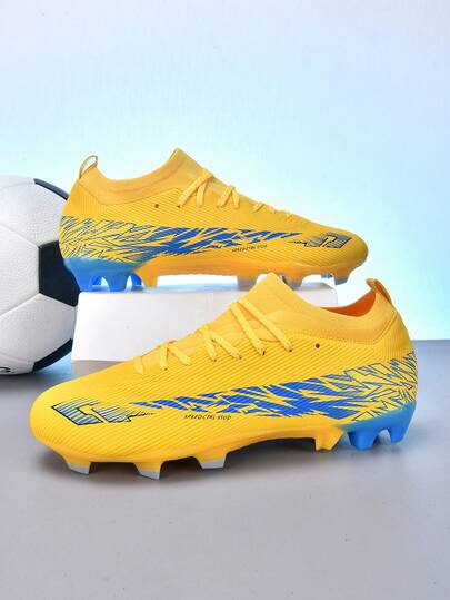 1 Pair Unisex Football/Soccer Shoes For Match & Training, Low-Top, Soft Outsole For Outdoor Grass Field, Professional Traction Sports Shoes, AG Studs, FG Football Boots, Lightweight High-Performance, Campus Style, Factory Direct , Multiple Colors Available