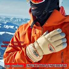 Guantes profesionales de esquí para hombre y mujer, forrados con terciopelo grueso, resistentes al frío hasta -20°C y cálidos, con pantalla táctil en los dedos, antideslizantes en la palma, aptos para diversas actividades al aire libre en invierno