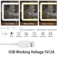 Weiß Schminktisch Frisiertisch und Hocker Spiegel LED Beleuchtung Kosmetiktisch - Weiss - Übersicht 7