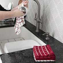 Ritz 100% Cotton Terry Kitchen Dish Towels, Highly Absorbent, 25" x 15", 3-Pack, Black(Pimentón Rojo Paquete de 6 paños para platos) - Multicolor - Ver 2
