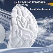 4D Cloud-Like Comfort Insole For Summer, Soft, Comfortable, Breathable, Absorbent, Odor-Resistant, Men's Sports Soft-Soled Insole - Grey - View 2