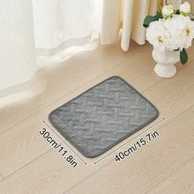 Colchoneta para mascotas a cuadros gris oscuro, talla S-XXL, cama para perros, colchoneta impermeable antimordeduras y antiorina para mascotas grandes, apta para todas las estaciones