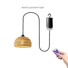 Rattan Pendant Light Fixture,Boho Pendant Light For Kitchen, Rustic Farmhouse Chandelier Light Fixture, Woven Hanging Lamp Fixture For Dining Room Bedroom, Hallway - 1 GÓI - Xem 11