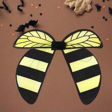 Bumble Bee Costume For Kids, Contrast Color Furry Design Bee Wing, Bee Halloween Costume - Yellow - View 4