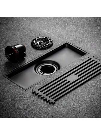 Thick High Capacity Rectangular Linear Floor Drain, Odor-Proof Design, Suitable For Hotel Renovation Projects, Preferred For Shower Drainage