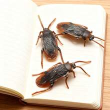 20 件 2025 最新万圣节恶作剧玩具，逼真的软蟑螂，愚人节恶作剧假蟑螂，逼真的恶作剧道具 - 彩色 - 查看 7