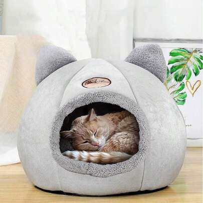 Bed Cave With Dome Shape - Soft Plush Premium Cotton No Deformation Cave, Lightweight Portable Bed, House For Indoor K...