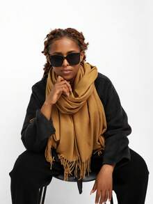 1 件女士围巾羊绒披肩和围巾适合晚礼服伴娘婚礼新娘冬季保暖长款大围巾