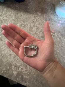 Hello Kitty Anime Metal Keychain With Spring Clasp, Cute Carabiner Key Chain Pendant For DIY Accessories