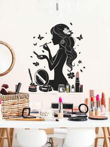 1pc Minimalist Figure Pattern Wall Sticker, Waterproof PVC Removable, Home Decor Sticker, Wall Decal, Vinyl Sticker, Spring Decoration, Renew Your Home, Rama Decor Sticker Gift, Birthday & Graduation Gift - Multicolor - View 8