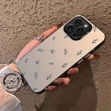 Funda de teléfono láser avanzada con patrones creativos de notas musicales, funda de protección personalizada elegante y clásica, diseño a prueba de golpes y anticaídas, resistente a la suciedad y duradera, adecuada para todas las series de teléfonos , compatible con  17.17 Pro...17 Pro Max...17 Agua. 16.16 Pro...16 Pro Máx.16 más.. 15.15 Pro Max...15 Pro...15 más.. 14.14 Pro...14 más..14 Pro Max... 13.13 Pro...13 Pro Max...12.12 Pro...12 Pro Max...11.11 Pro...11 Pro Máx.XR.X.XS.XS máx.Se.MiNi, -Regalos de cumpleaños/Día de San Valentín/Novios/Pascua Día de los Inocentes - Negro 2715 - Ver 3