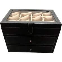 Watch Boxes - 36 Watches, Black - View 9