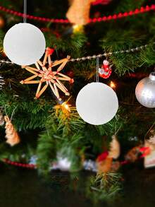 30/12pcs/Set,6pcs L, M, S Foam Christmas Decorative Ball With Lanyard, Winter, Spring Foam Round Decorative Ball, Suitable For Holiday Decoration, Home Decoration, Thanksgiving Day, Wedding, Birthday Party, Party Decoration Props, Decorative Pommel, Christmas (No Power Decoration) - Multicolor - View 4