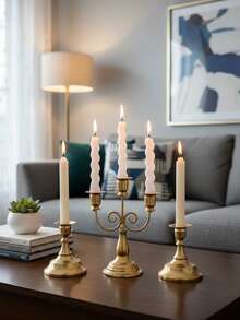 1PC European Vintage Iron Candle Holder/Candlestick Holders, Candlelight Dinner Shooting Props Candlelight Dinner Wedding Table Decoration,Room Decor/Home Decor/Table Decor/Wedding Candle Decor,Suitable For Weddings, Festivals, Tabletop Decorations For Home, Parties, Weddings,Best Friend Gift/Winter Gift,Thanksgiving Day/Christmas/Halloween