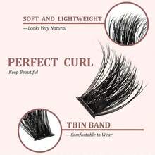 SGIAWETA-Lash Extension Kit Thick Eyelash Extension Kit 10-18mm Fluffy Lash Clusters 100D Individual Eyelashes Kit With Lash, Lash Remover, Lash Applicator, Lashes Extension-Birthdaygift - Tweezers*1 - 查看 5