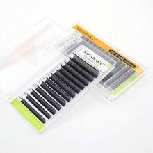 12 líneas NAGARAKU Pestañas postizas falsas en forma de U 3D, pestañas naturales y suaves en forma de U, pelo de mink brasileño de alta calidad, pestañas postizas de pelo de mink, extensión de pestañas en forma de U, pestañas suaves, maquillaje estilo denso de red en forma de cruz - D - Ver 3