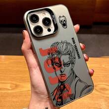 's Bizarre Adventure Phone Case For  17/16/15/14/13 Series, Kira Yoshikage & Bruno  Manga Design, Slim Protective Cover For Anime Otaku &  Fans - Caqui - Ver 6