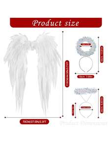 Angel Foam Wings Photo Booth Props, Huge Costumes Holiday Wings Christmas Carnival Party - White - View 3