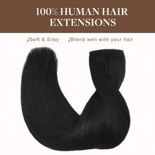 Hair Extensions Real Human Hair 12-20 Inch Straight Remy Human Hair Invisible Wire Weft Hair Extension For Women Girls Easy To Wear No Glue No Damage Clip-In Hair Extensions For Daily Use Party Wedding Cosplay Halloween Blonde Brown Black Burgundy 100% Remy Human Hair Seamless Invisible Halo Crown Extension For Fine Thin Hair Adds Volume Length Natural Look Ready To Wear Heat Resistant Synthetic Hair Alternative Best Human Hair Extensions For Women - 01 Đen tuyền - Xem 8