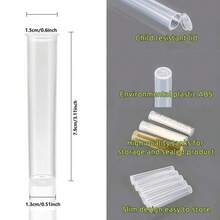10pcs 79mm Child Resistant Pop Top Plastic Tubes Clear For 1mL 0.5mL Carts,No Carts Included