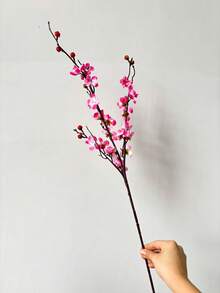 MEHELANY 3.08ft/94cm Artificial Pink Sakura Flower Decor, 1pc Long Stem Silk Sakura Flower Branch, Long Stem Faux White Floral Arrangement, Suitable For Flower Arranging, Wedding Decoration And Home Decor, Can Be Paired With Tall Vases, For DIY Wreaths, Crafts, Office/Bedroom/Party Tabletop Decor - Pink - View 7