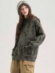 Hanorac retro american, tricotat, imprimat, casual, urban chic, pentru femei