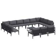 Garden Sofa Set Anthracite Steel - Multicolor - View 2