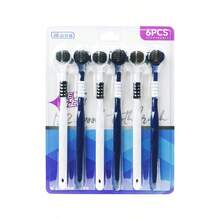 Szczoteczka do zębów 3D Manual 6 sztuk Trójstronna miękka szczoteczka do zębów w kształcie litery U do kompleksowego czyszczenia jamy ustnej dla dorosłych, mężczyzn i kobiet, par, rodzin