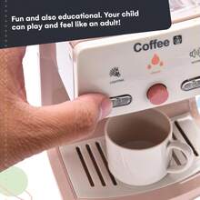 Mini Simulation Kids Coffee Machine Toy With Light & Sound Effects - Pretend Play Kitchen Appliance For Children Aged 3+