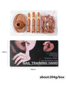 1Set Nail Train Practice Hand For Acrylic Nails Mechanical Nail Finger Model Non-Slip ABS Professional False Full Cover Fake,Nail Painting Practice, Beginner Acrylic Manicure Kit Accessories, Press-On Nail Designs, Nail Salon Equipment And Decorations, For Nail Art Display Practice.