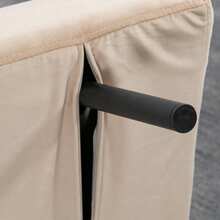 HOMCOM Sofa Bed, Relaxing Chair With Bed Function, Guest Bed, Velvet Appearance, Adjustable Backrest Cushion, Beige, 63 X 73 X For Living Room - 1 - View 5