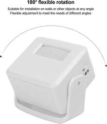 EstiloTendenciaAlarma Con Sensor De Movimiento Por Infrarrojos, Timbre De Bienvenida Para La Entrada De La Puerta De La Tienda, Dispositivo Antirrobo, Timbre Con Sensor De Movimiento Flexible Giratorio, Alerta De EnCalidad PremiumVersióN Mejorada