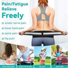 1pc Black Pelvic Belt, 120cm Length, Sports Waist Trainer, Postpartum Recovery Belt, Waist Cincher, Tummy Control, Butt Lifter - Black and White - View 5