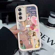 Funda de teléfono TPU para  Galaxy S23 Ultra S24 S25 S22+ S20 FE Pro Plus 5G, patrón de armonía divina, fácil de llevar en el bolsillo, funda protectora suave a prueba de golpes, funda protectora a prueba de golpes, funda de silicona para teléfono, cubierta protectora para teléfono, funda de teléfono con patrón, diseño de impresión UV, material TPU suave, tecnología de impresión UV, usuarios de  Galaxy, actualización de accesorios móviles - Colores mixtos - Ver 3