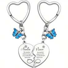 2pcs Mother & Daughter Matching Heart Shaped Keychain Set - Stainless Steel, Great Gift For Mother's Day, Birthday And Special Occasions Halloween Car Accessories Bag Charm School Cute Goth Y2k