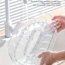 Awaoko 【节省空间】360°旋转厨房收纳架 - 长方形可拆卸收纳托盘，节省冰箱空间。调味瓶收纳架，适用于家庭，透明塑料收纳架，可用于厨房橱柜、储藏室、台面和冰箱。 - 彩色 - 查看 10