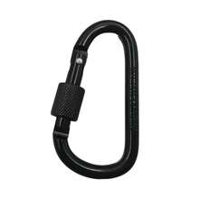 Conjunto de 6 ganchos de mola em liga de alumínio preta em formato de D com portas em espiral | Ideais para camping, trilhas, pesca e armazenamento de chaveiros, 42x80mm | Equipamento de camping, ganchos em formato de D, ganchos com porta em espiral - Multicolorido - Ver 9