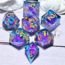 7件套树脂角色扮演游戏骰子套装 - 多面骰子，适用于桌面游戏、角色扮演游戏和节日礼物（圣诞节/感恩节/斋月/复活节） - 彩色 - 查看 12