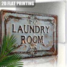 Vintage Rustic Metal Laundry Room Sign, 12x8 Inch - 3D Raised Design, Classic Wall Decor For Home, Bedroom, Porch - Ideal For Farmhouse Style, Laundry Accessories|Vintage Metal Sign|Durable Wall Art, Laundry Room Decor - Multicolor - View 1