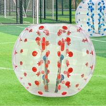 Paquete de 2 pelotas de parachoques inflables de 1,5 m (5 pies) para adolescentes y adultos, bolas de burbuja de PVC de 0,8 mm de grosor con forma de hámster humano para juegos en equipo al aire libre, juguetes de parachoques para jardín, patio y parque. - 2 pelotas - Ver 9