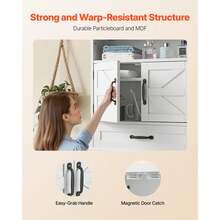 Bathroom Wall Cabinet, 2 Doors & Adjustable Shelf, Over The Toilet Storage Medicine Cabinet Wall Mounted, Hanging Organizer With Drawer & Open Partition For Laundry Room Kitchen Restroom, White - 2 Cabinets + 1 Cabinet With Partition + 2 Drawers - View 5