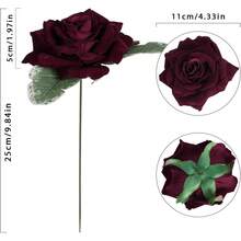 1/250PCS Realistic Roses Artificial Flowers , Fake Roses With Bendable Long Stems, Autumn Decor, Texture Flowers For Wedding Decorations,Home Decor, Arrangement, Event, Holiday,Parties.