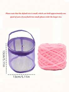 Large Capacity Drawstring Yarn Storage Bag - Easy Rotating Drum Design, With Threading Hole And Handle, Convenient For Travel, Space-Saving, Suitable For Beginner Knitters And Elderly, Ideal Gift For Christmas And Thanksgiving, Also Suitable For Handmade, Craft Storage And Craft Materials, Portable Design, Small And Durable, Made Of Polyester, Perfect Gift For Christmas And Thanksgiving, Ideal For Storing Yarn. - Multicolor - View 10
