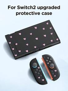 1pc Pink Heart Design Protective Case, Storage Bag For Nintendo Switch 2 (2025), Switch OLED, Switch NS/Lite, Best Gift For Switch Gamers