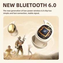 Ordtop S13 Vibration Massage Wireless Earphones, Compact Design, Suitable For Both Sleep And Relaxation Dual Function Earphones, Bluetooth 5.3 Stable Connection, Long Battery Life - Màu be - Xem 5