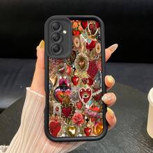 Funda de teléfono TPU para Samsung Galaxy S23 Ultra S24 S25 S22+ S20 FE Pro Plus 5G, patrón de sinfonía de corazón derretido, funda protectora suave a prueba de golpes, funda de teléfono linda, cubierta protectora, diseño de moda, funda de teléfono de moda, cubierta protectora resistente a impactos, funda de alta calidad, compradores conscientes de la moda, usuarios de smartphones - Colores mixtos - Ver 1